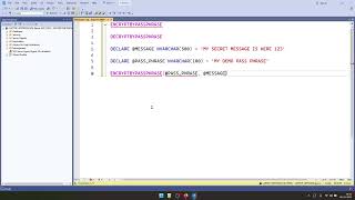 EncryptByPassPhrase And DecryptByPassPhrase in SQL Server