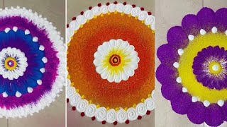 झटपट रंगोली | लवकरात लवकर काढता येणार अशा सोप्या रांगोळी डिझाइन | easy rangoli designs