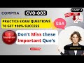 CompTIA Cloud+ CV0-003 Important Exam Questions | 100% Pass | Latest Pattern 2024 | Part 1 Free PDF