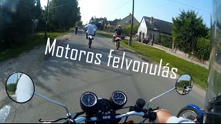 Motoros felvonulás Szalkszentmárton