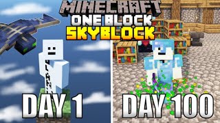 I Spent 100 Days In One Block Minecraft And Here's What Happened...