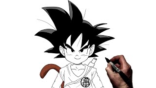 How To Draw Kid Goku | Step By Step | Dragonball