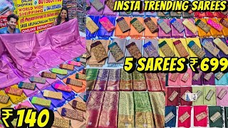 ₹140🔥 சுப முகூர்த்தம் \u0026 Christmas Offer Sarees 😍-cheap and best saree shop in chennai