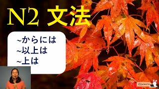 【N2文法】(9) ~からには、~以上は、~上は