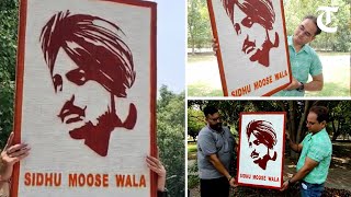 In a unique tribute to Sidhu Moosewala, artist prepares his portrait with toothpicks