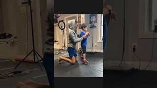 Javon Walton goves out boxing training