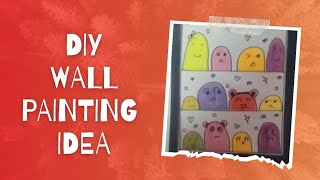 Color with me /DIY  Easy Doodle wall painting idea for begginers #doodle #art #diy #wallpainting