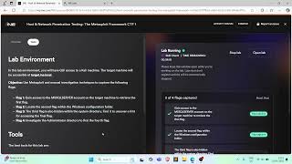 Host & Network Penetration Testing: The Metasploit Framework CTF