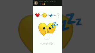 Emoji Mix ❤️+🤫+💤 | shushing heart and sleeping emoji drawing #viral #trending #shorts #creativehugz