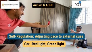 Self-Regulation: Adjusting pace to external cues | Car Stop \u0026 Go | RDI Activities for Autism \u0026 ADHD