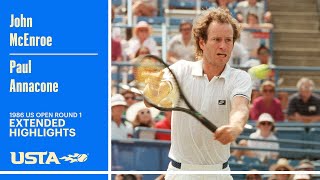 John McEnroe vs. Paul Annacone Extended Highlights | 1986 US Open Round 1