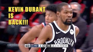 Kevin Durant first game after recovering from achilles injury