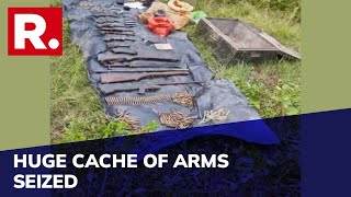 Huge Cache Of Arms, Ammunition \u0026 Explosives Seized Near Assam-Arunachal Pradesh Border