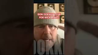 Don Dokken says F *** Everyone Mick Mars is The S**t!