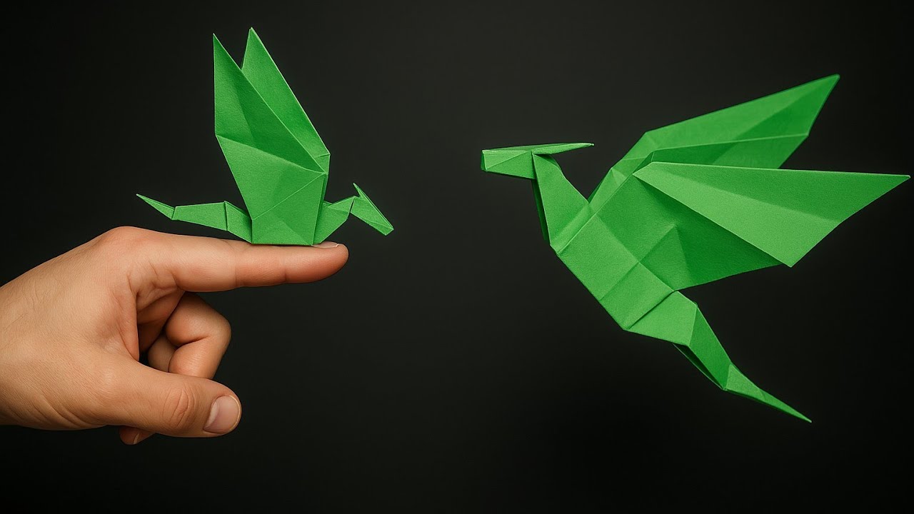 How To Fold A Flying Origami Dragon Youtube