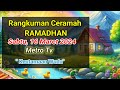 Rangkuman Ceramah 16 Maret 2024 || Keutamaan Wudu