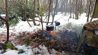 The MOST DIFFICULT CAMP in MY LIFE | Bushcraft Survival Winter Camping, Wilderness Cooking, ASMR