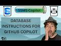 SSMS GitHub Copilot Database Instructions #ssms #ssms22 #githubcopilot