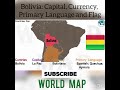 bolivia capital currency primary language and flag