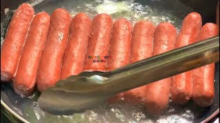 HOW TO BOIL SAUSAGES IN WATER | HEALTHIEST WAY TO COOK SAUSAGE | BOILED SAUSAGE