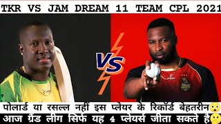 TKR vs JAM Dream11,TKR vs JAM Match Prediction,TKR vs JT Dream11 team|#TKRvsJAM #Dream11
