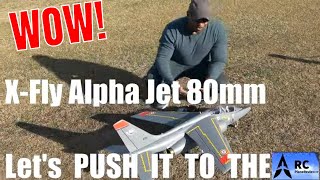 😱How Far Can We Push The R/C JET  X-Fly Alphajet 80mm EDF Jet? #rc #rcplane #aeroplane