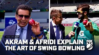 Shaheen Shah Afridi & Wasim Akram explain the art of swing bowling ball! I Fox Cricket