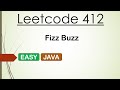 Leetcode 412 Fizz Buzz (Java)