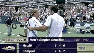 Pete Sampras vs Lleyton Hewitt 2000 US Open SF Highlights