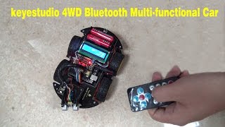 KS0192 keyestudio 4WD Bluetooth Multi functional Car Demonstration Video