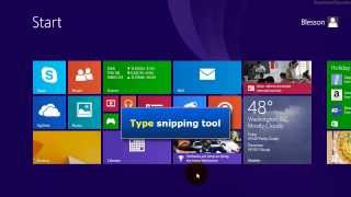 Windows 8.1 - Adding snipping tool as a shortcut on desktop (using mouse)