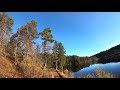 virtual run pure trails along the water in magnificent autumn sun trailrunning treadmill workout