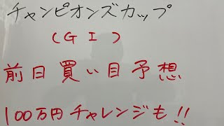 12.1 中京11R「チャンピオンズカップ(GⅠ)」主の買い目予想！100万円チャレンジも！