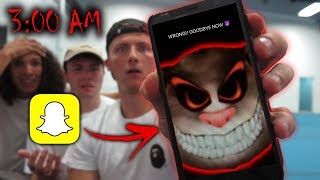 *SCARY* DO NOT SNAPCHAT TALKING TOM AT 3 AM!! (HE CAPTURED US!)