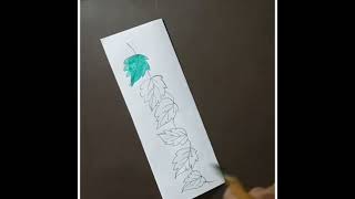 Leaf Bookmark Drawing
