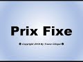 How To Pronounce Prix Fixe