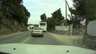 Drive from Koukounaries to Skiathos Harbour May 2015 (or bus stop 26 to 1)