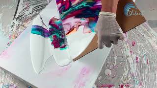 450. Sheleeart - Acrylic Pouring - Go big or go home! pleated Bloom