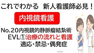 これでわかる　新人看護師必見！　内視鏡看護　介助No.20内視鏡的静脈瘤結紮術　EVL①　治療の流れと看護適応・禁忌・偶発症