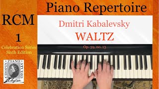 RCM 1 Piano Repertoire - Waltz by Dmitri Kabalevsky