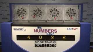 Midday Numbers Game Drawing: Friday, October 23, 2015
