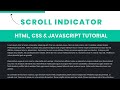 Page Scroll Progress Indicator using Html CSS and JavaScript | Progress Bar | JavaScript Project