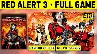 RED ALERT 3 4K - FULL GAME - ALL CUTSCENES - HARD DIFFICULTY