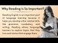 Why is it so important to read ENGLISH? | MASTER English | English reading practice in 2024 #english