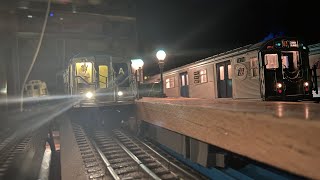 MTH Subway: MTA NYCT 4-Car R32 (N) Train and 4-Car R40 Slant (A) Train Action