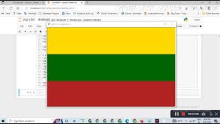 flag of Lithuania || Python turtle library || Python for beginners #poojapatel #chiki1601