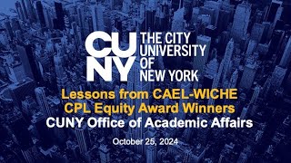 CPL Professional Development Showcase: Lessons from CAEL-WICHE Equity Award Winners