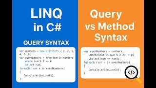 LINQ in C# Explained Query vs Method Syntax with Examples