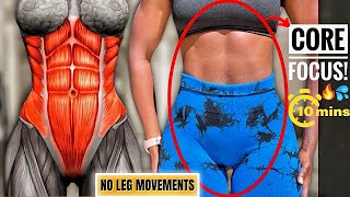 FLAT STOMACH IN Just 10 Mins/Days | Absolute Core Focus🔥You Need, No Leg Movements