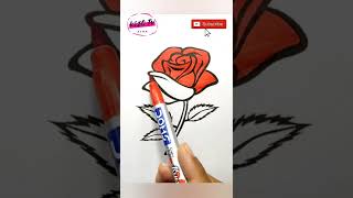 Rose Day Coloring Drawing ASMR Video Oddly satisfying #shorts